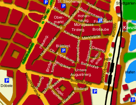 A map of Konstanz' inner city